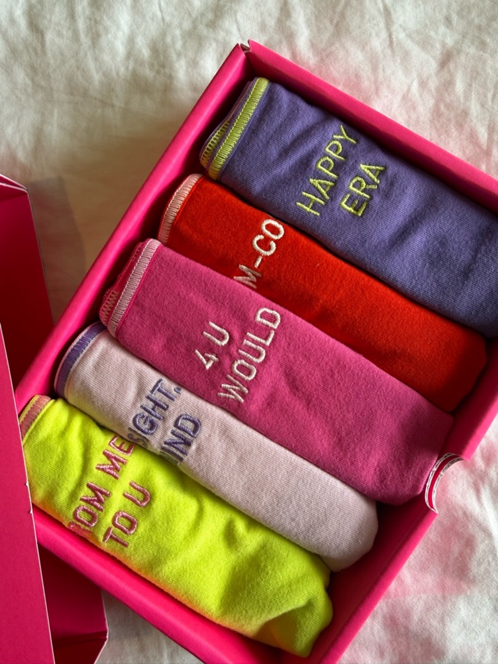 Skims Valentines Day Colorful Embroidered 5 Pack Panty